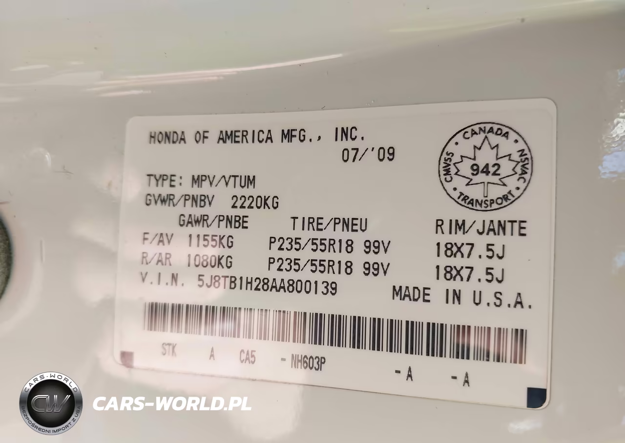 2010 Acura Rdx VIN:5J8TB1H28AA800139 - 9