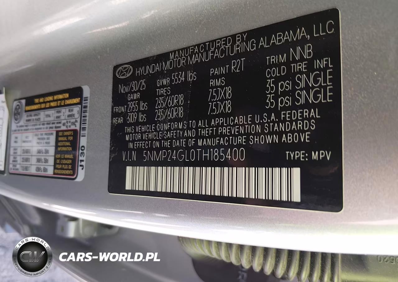 2026 Hyundai Santa Fe Sel VIN:5NMP24GL0TH185400 - 9
