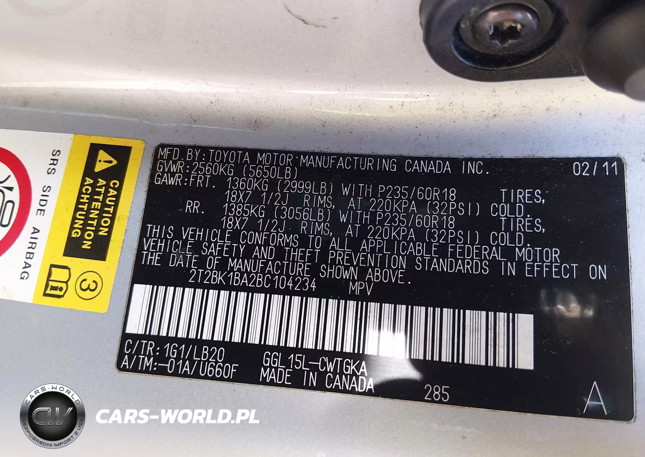 2011 Lexus Rx 350 VIN:2T2BK1BA2BC104234 - 9
