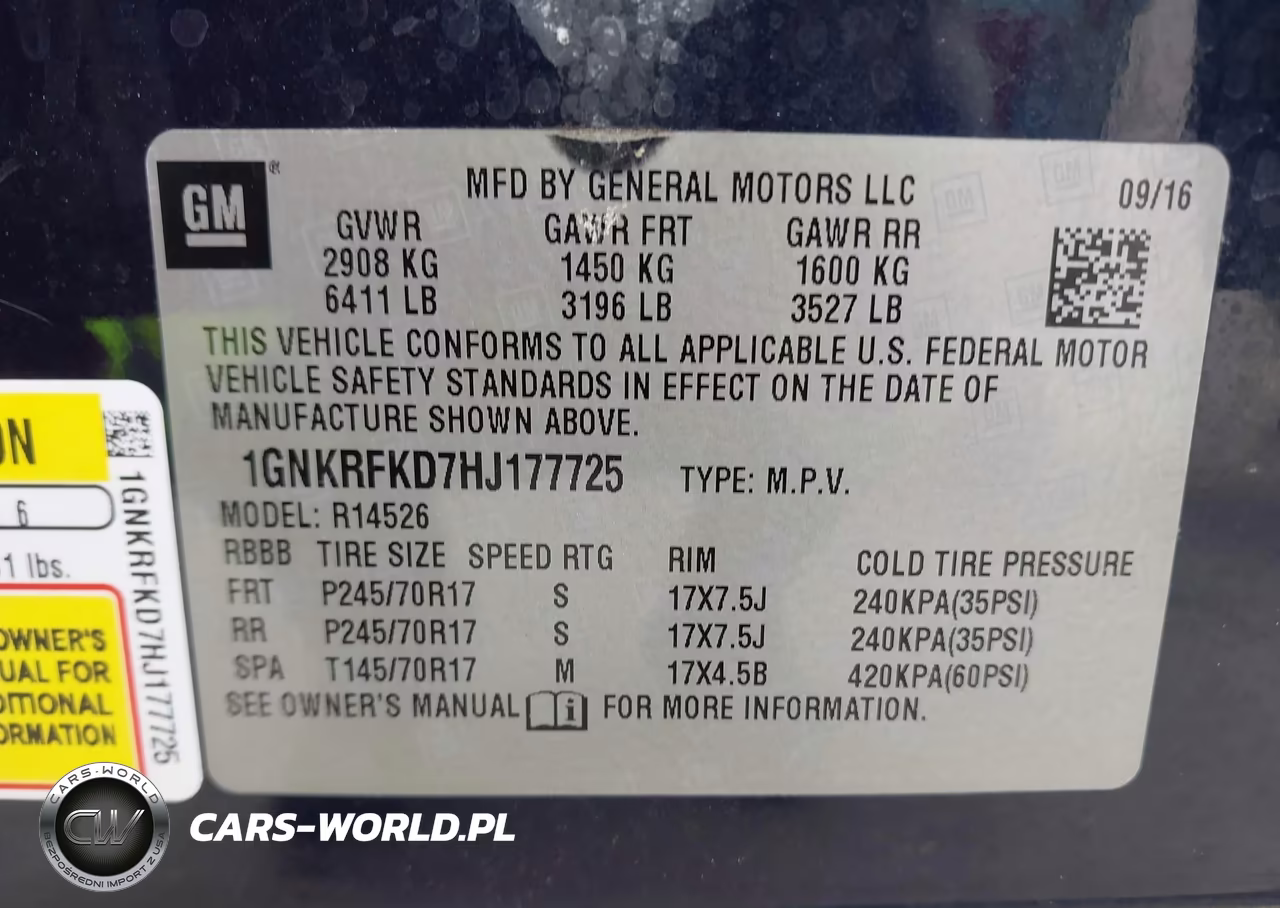 2017 Chevrolet Traverse Ls VIN:1GNKRFKD7HJ177725 - 9
