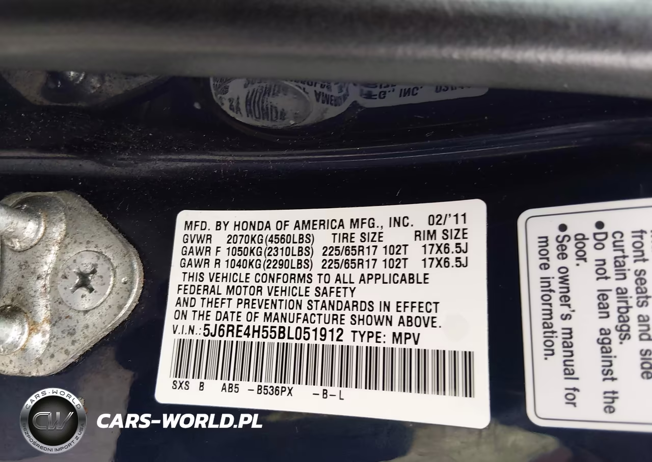 2011 Honda Cr-V Ex VIN:5J6RE4H55BL051912 - 9