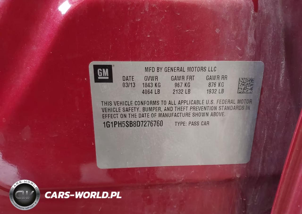 2013 Chevrolet Cruze Eco Auto VIN:1G1PH5SB8D7276760 - 9