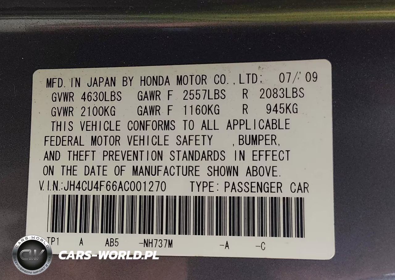 2010 Acura Tsx 3.5 VIN:JH4CU4F66AC001270 - 9