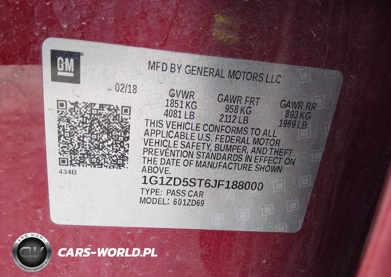 2018 Chevrolet Malibu Lt VIN:1G1ZD5ST6JF188000 - 9