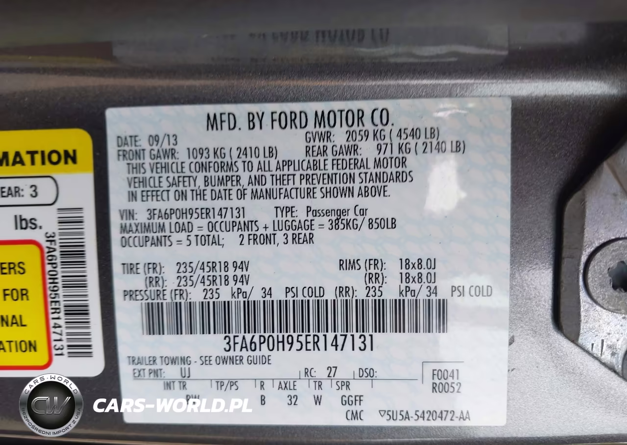 2014 Ford Fusion Se VIN:3FA6P0H95ER147131 - 9