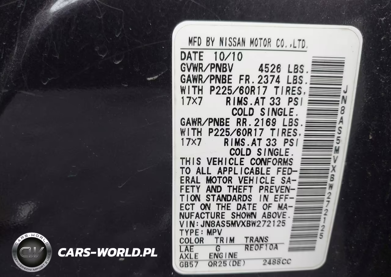 2011 Nissan Rogue Sv VIN:JN8AS5MVXBW272125 - 9