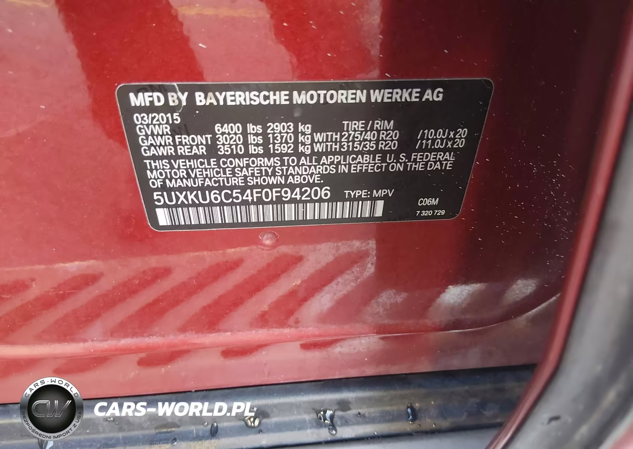2015 BMW X6 xDrive50I VIN:5UXKU6C54F0F94206 - 9