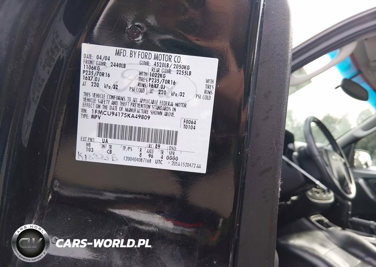 2005 Ford Escape Limited VIN:1FMCU94175KA49809 - 9