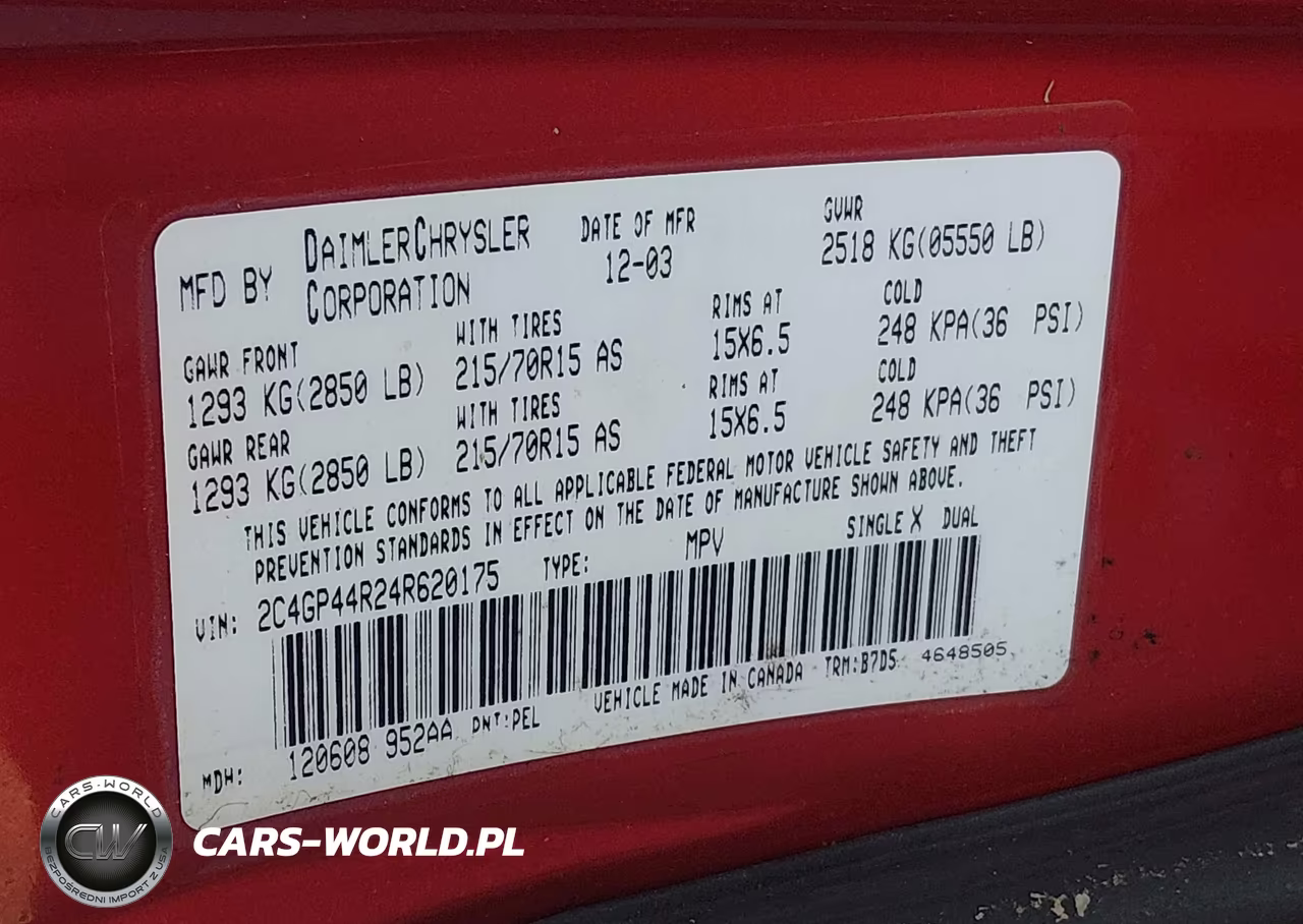 2004 Chrysler Town & Country Lx VIN:2C4GP44R24R620175 - 9