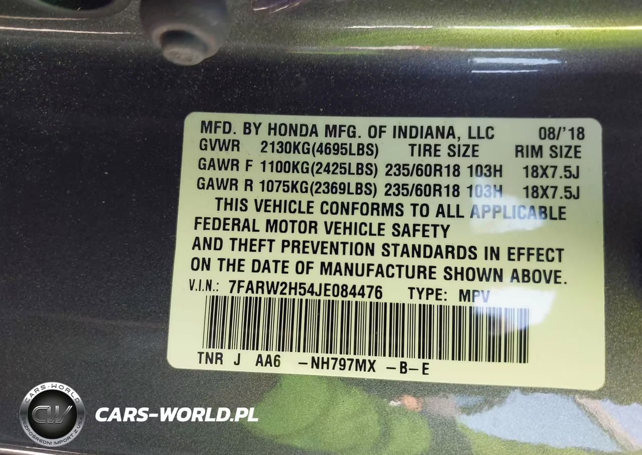 2018 Honda Cr-V Ex VIN:7FARW2H54JE084476 - 9