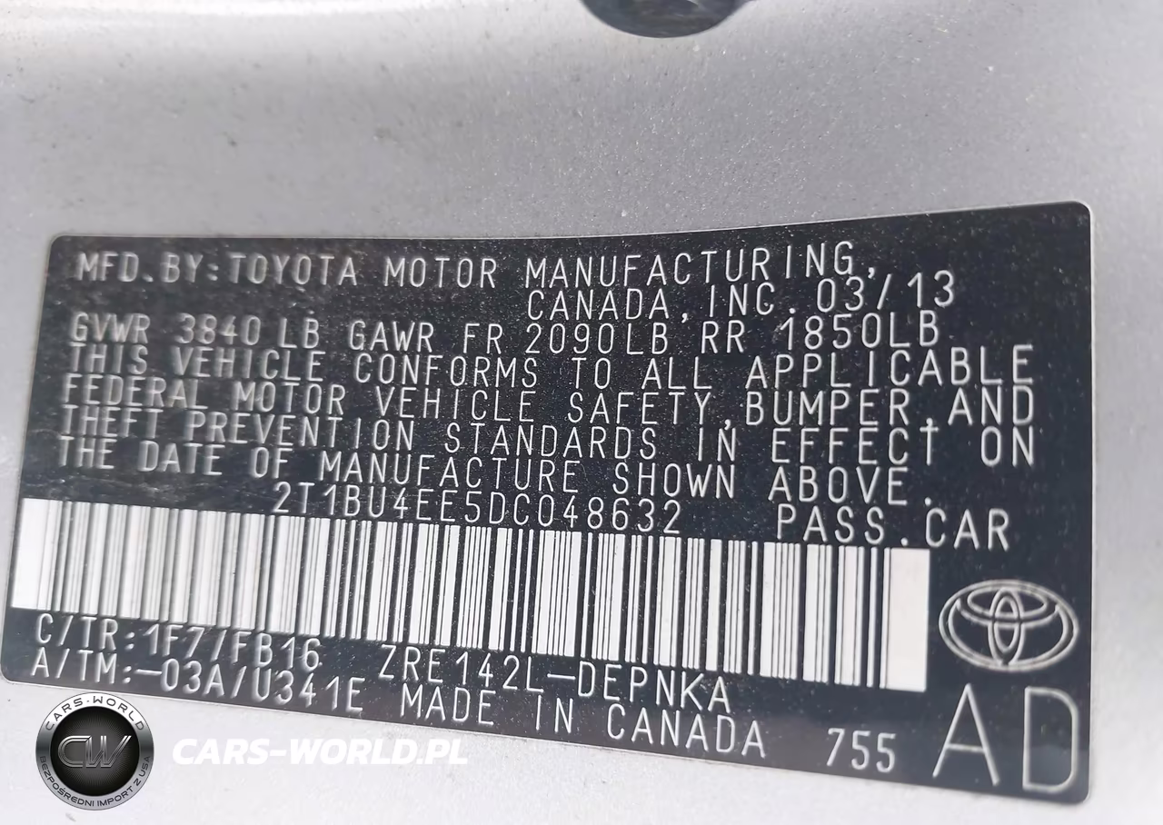 2013 Toyota Corolla Le VIN:2T1BU4EE5DC048632 - 9