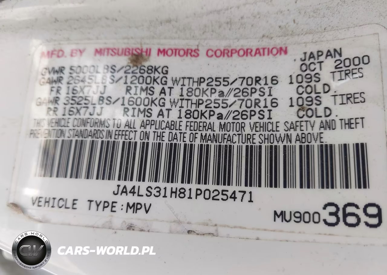 2001 Mitsubishi Montero Sport Xls VIN:JA4LS31H81P025471 - 9
