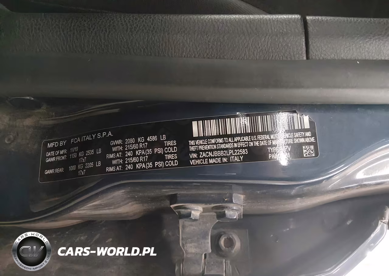 2020 Jeep Renegade Altitude 4X4 VIN:ZACNJBBB2LPL22583 - 9