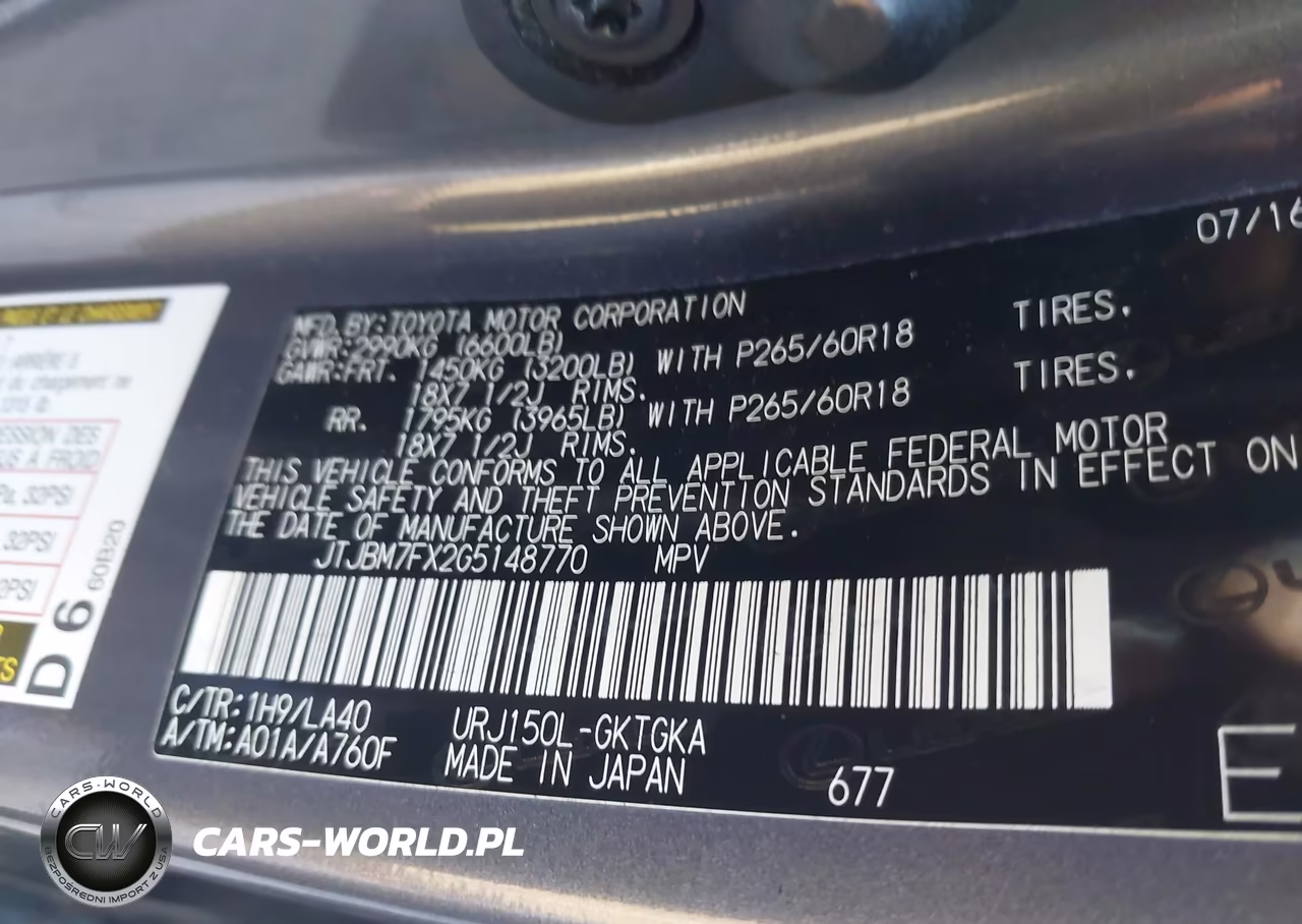 2016 Lexus Gx 460 VIN:JTJBM7FX2G5148770 - 9