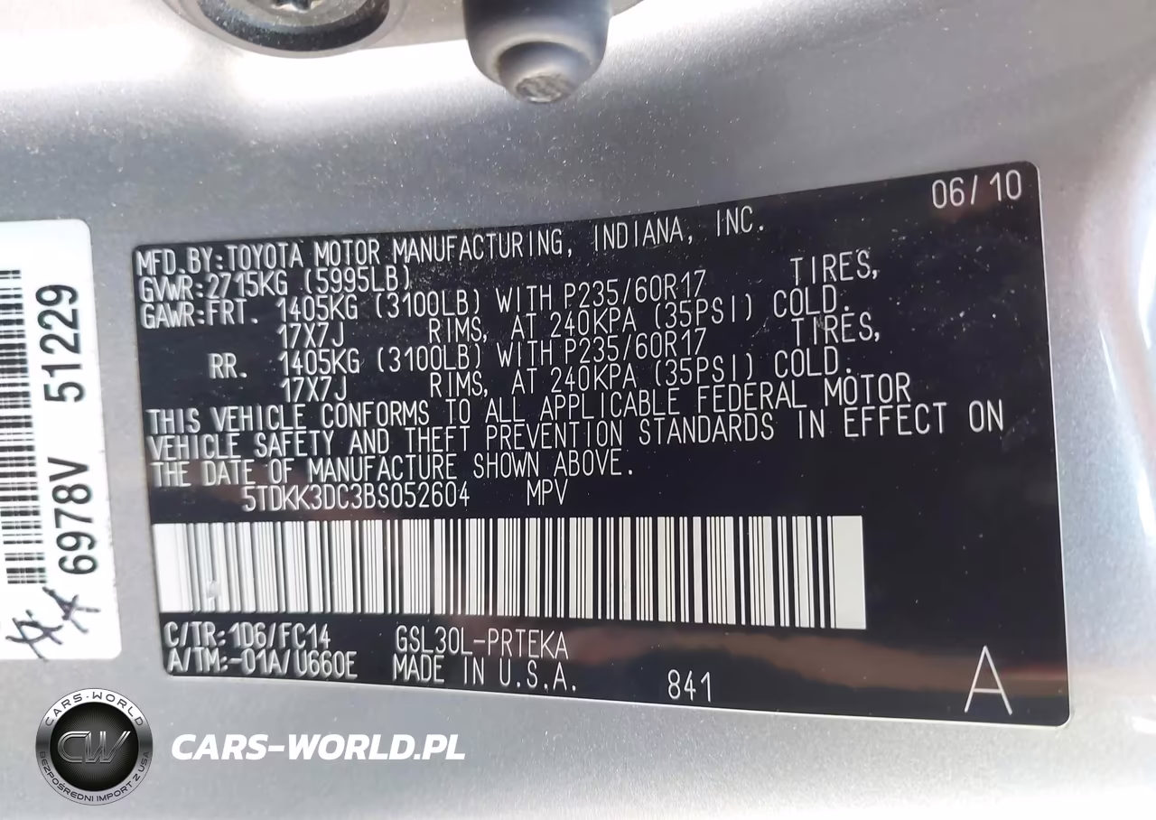 2011 Toyota Sienna Le V6 VIN:5TDKK3DC3BS052604 - 9