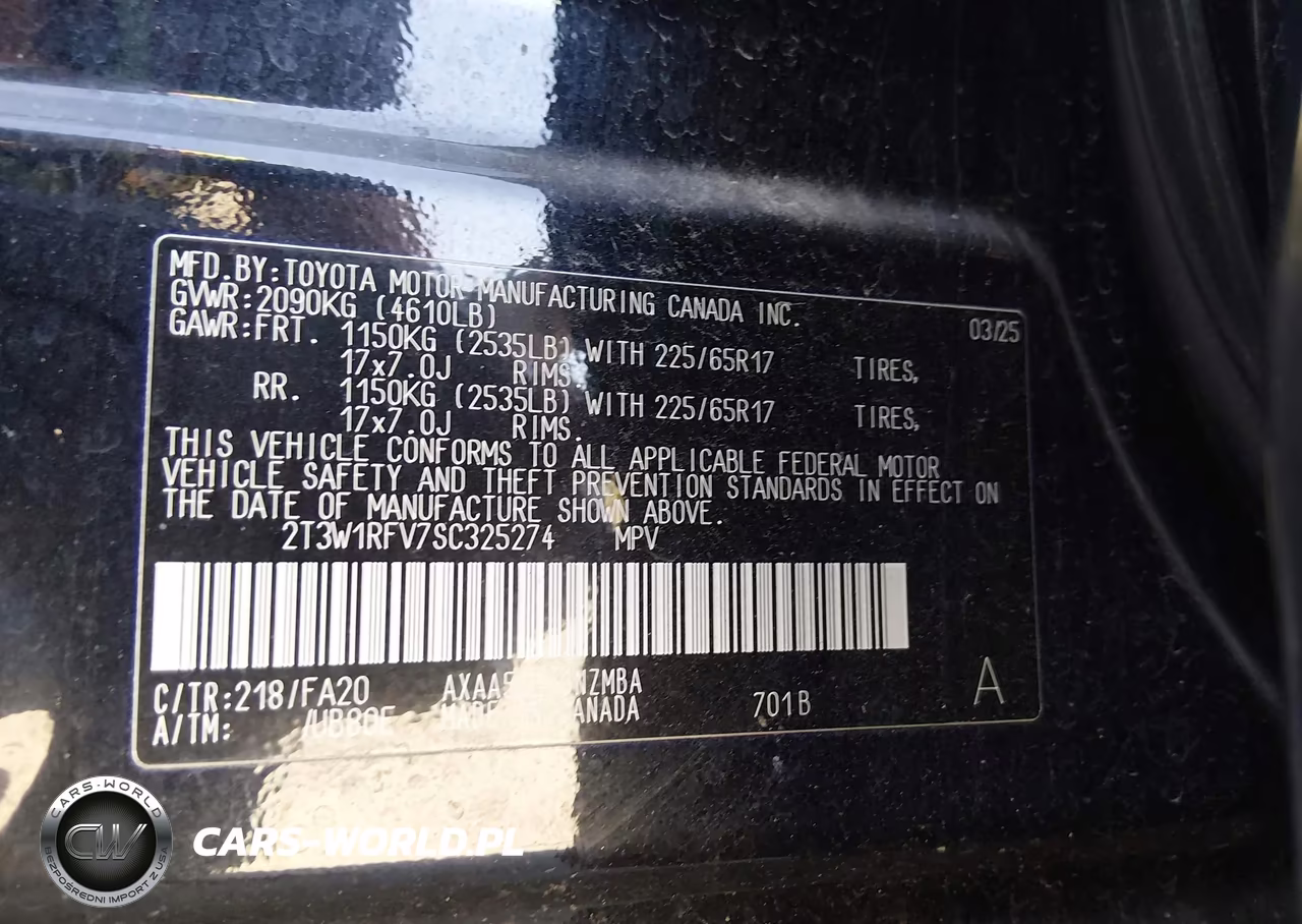 2025 Toyota Rav4 Xle VIN:2T3W1RFV7SC325274 - 9