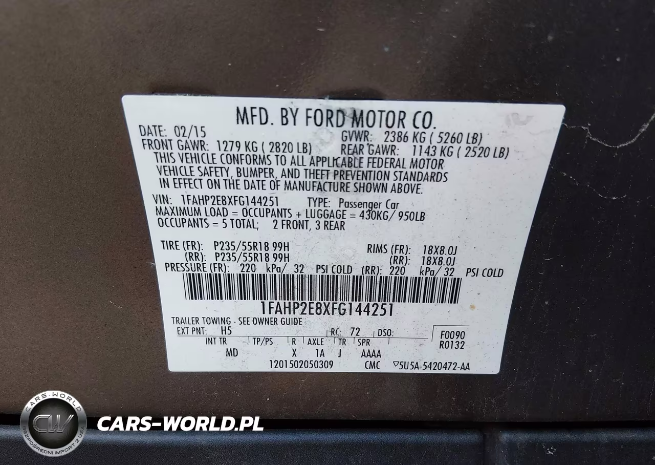 2015 Ford Taurus Sel VIN:1FAHP2E8XFG144251 - 9