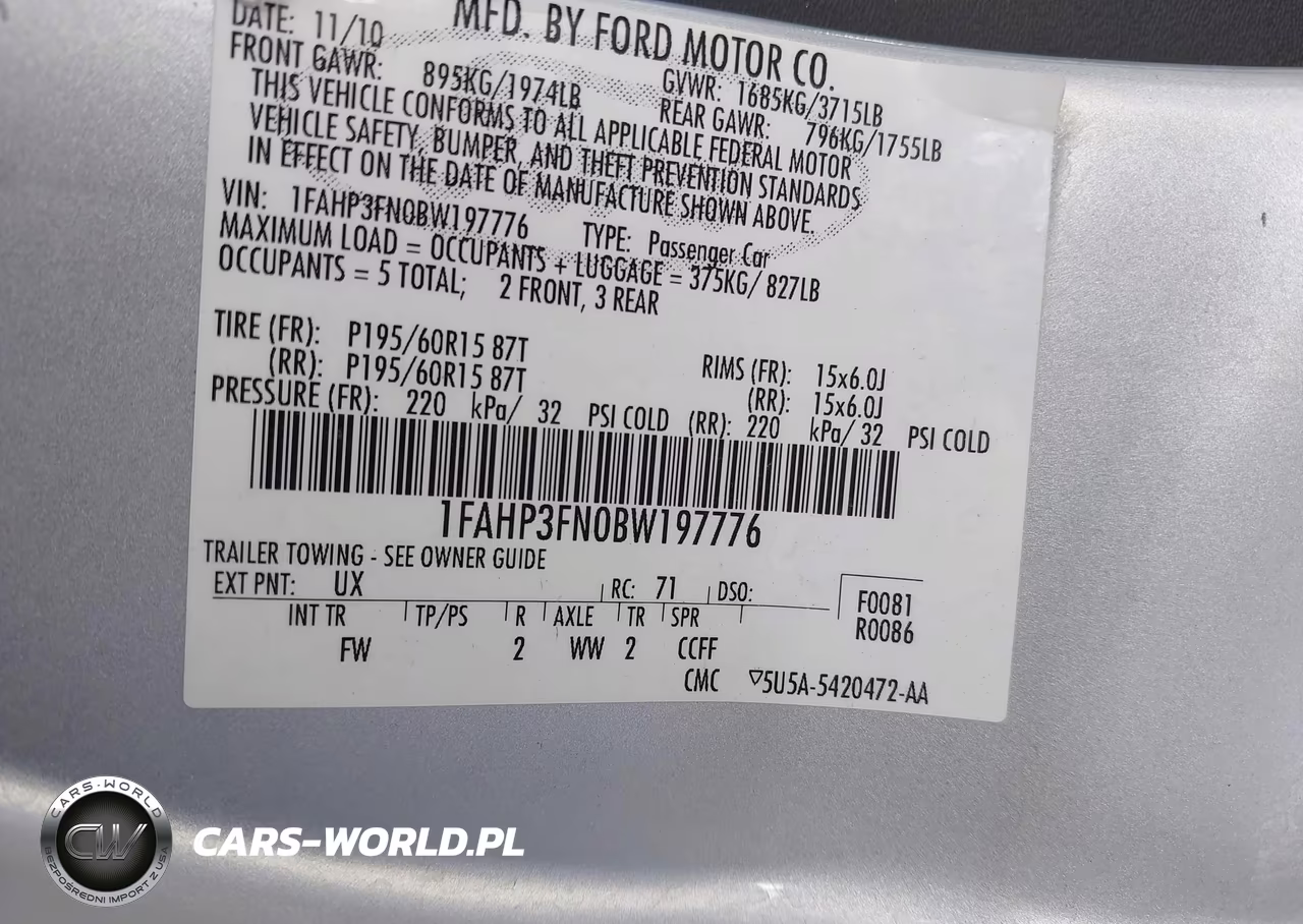 2011 Ford Focus Se VIN:1FAHP3FN0BW197776 - 9