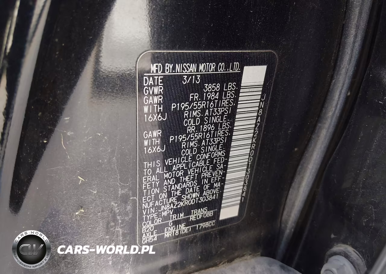 2013 Nissan Cube 1.8 Sl VIN:JN8AZ2KR0DT303841 - 9