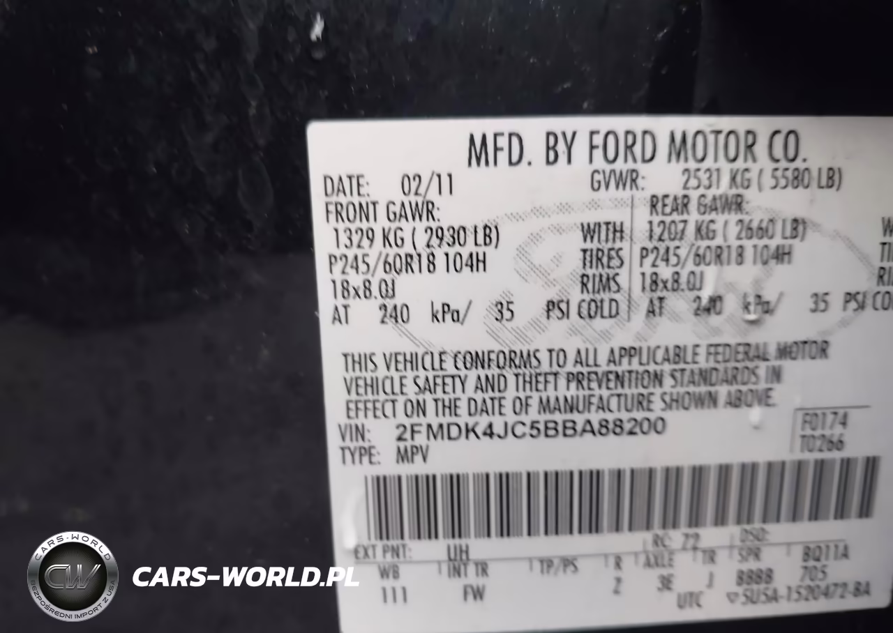 2011 Ford Edge Sel VIN:2FMDK4JC5BBA88200 - 9