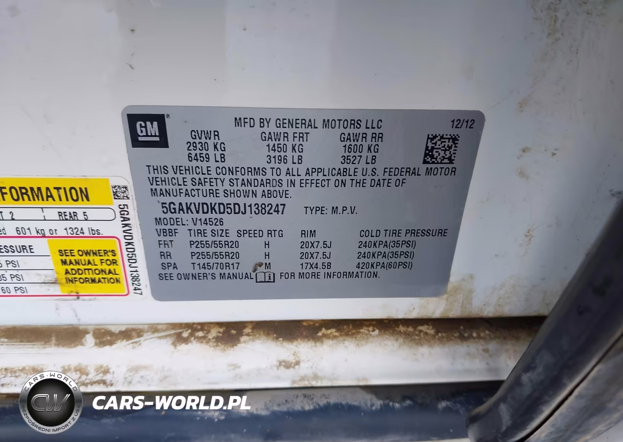 2013 Buick Enclave Premium VIN:5GAKVDKD5DJ138247 - 9