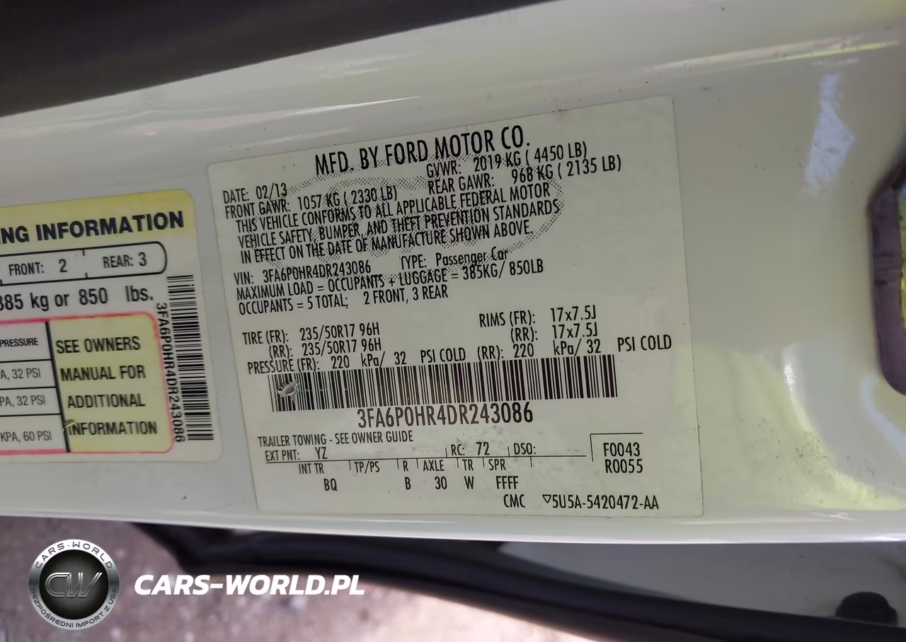 2013 Ford Fusion Se VIN:3FA6P0HR4DR243086 - 9