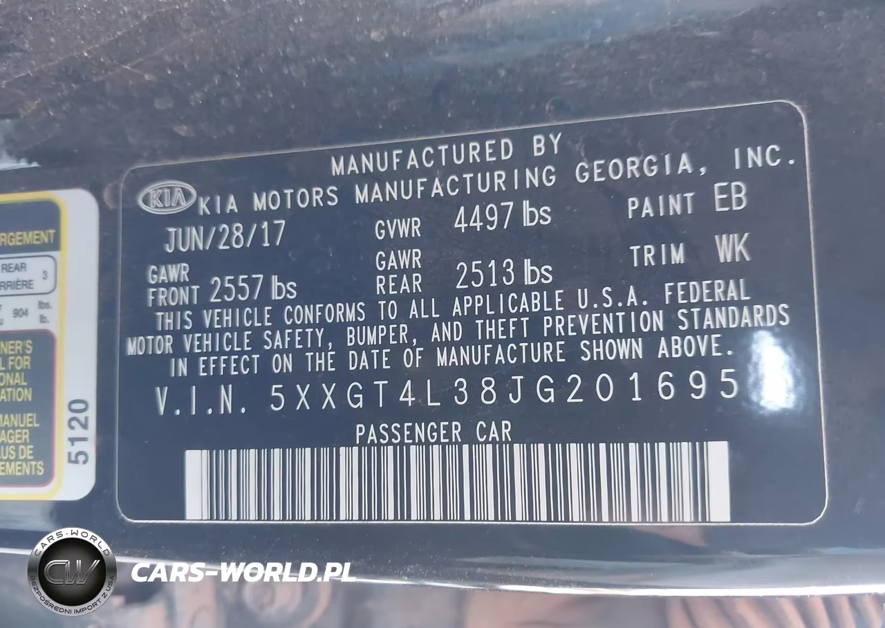 2018 Kia Optima Lx VIN:5XXGT4L38JG201695 - 9
