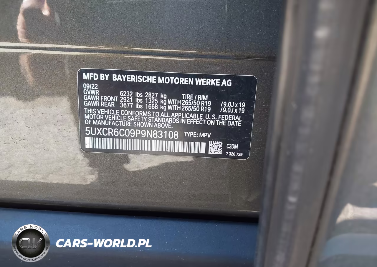 2023 BMW X5 xDrive40I VIN:5UXCR6C09P9N83108 - 9