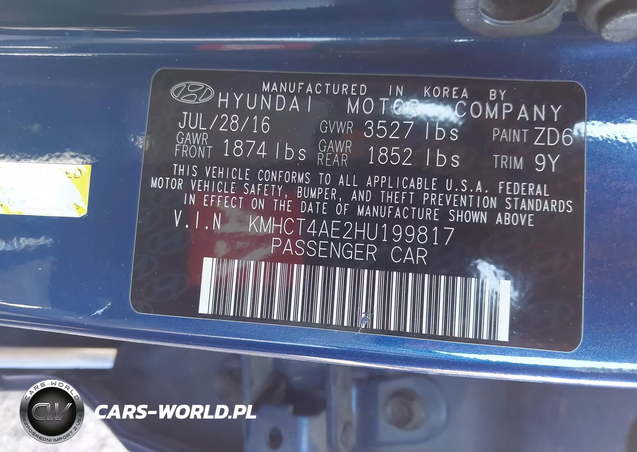 2017 Hyundai Accent Se VIN:KMHCT4AE2HU199817 - 9