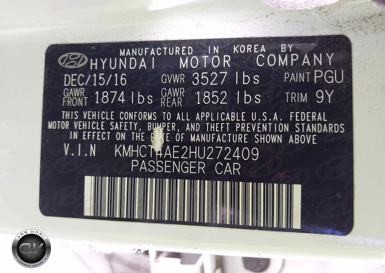 2017 Hyundai Accent Value Edition VIN:KMHCT4AE2HU272409 - 9