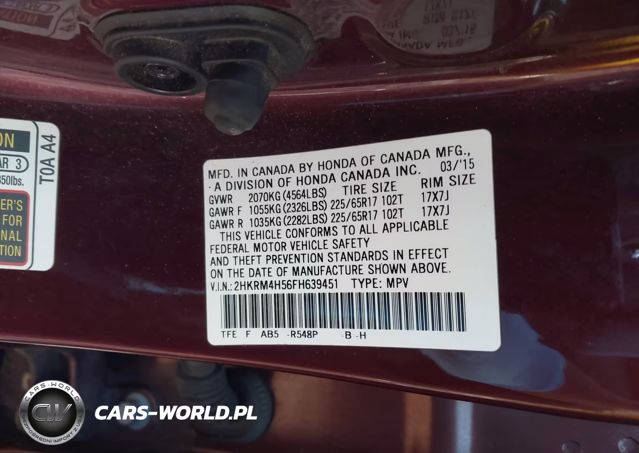 2015 Honda Cr-V Ex VIN:2HKRM4H56FH639451 - 9