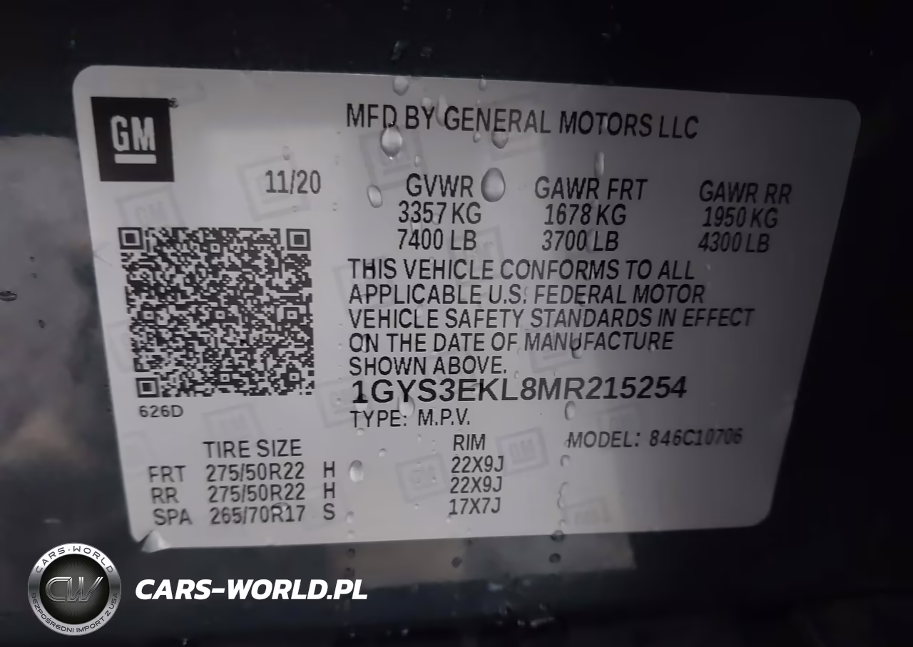 2021 Cadillac Escalade 2Wd Sport VIN:1GYS3EKL8MR215254 - 9