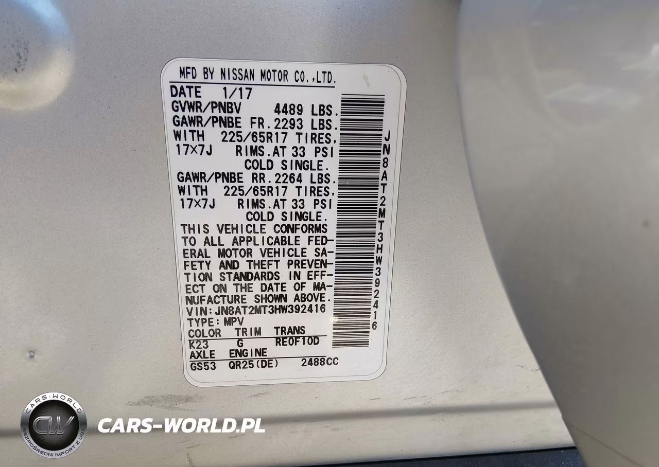 2017 Nissan Rogue S VIN:JN8AT2MT3HW392416 - 9