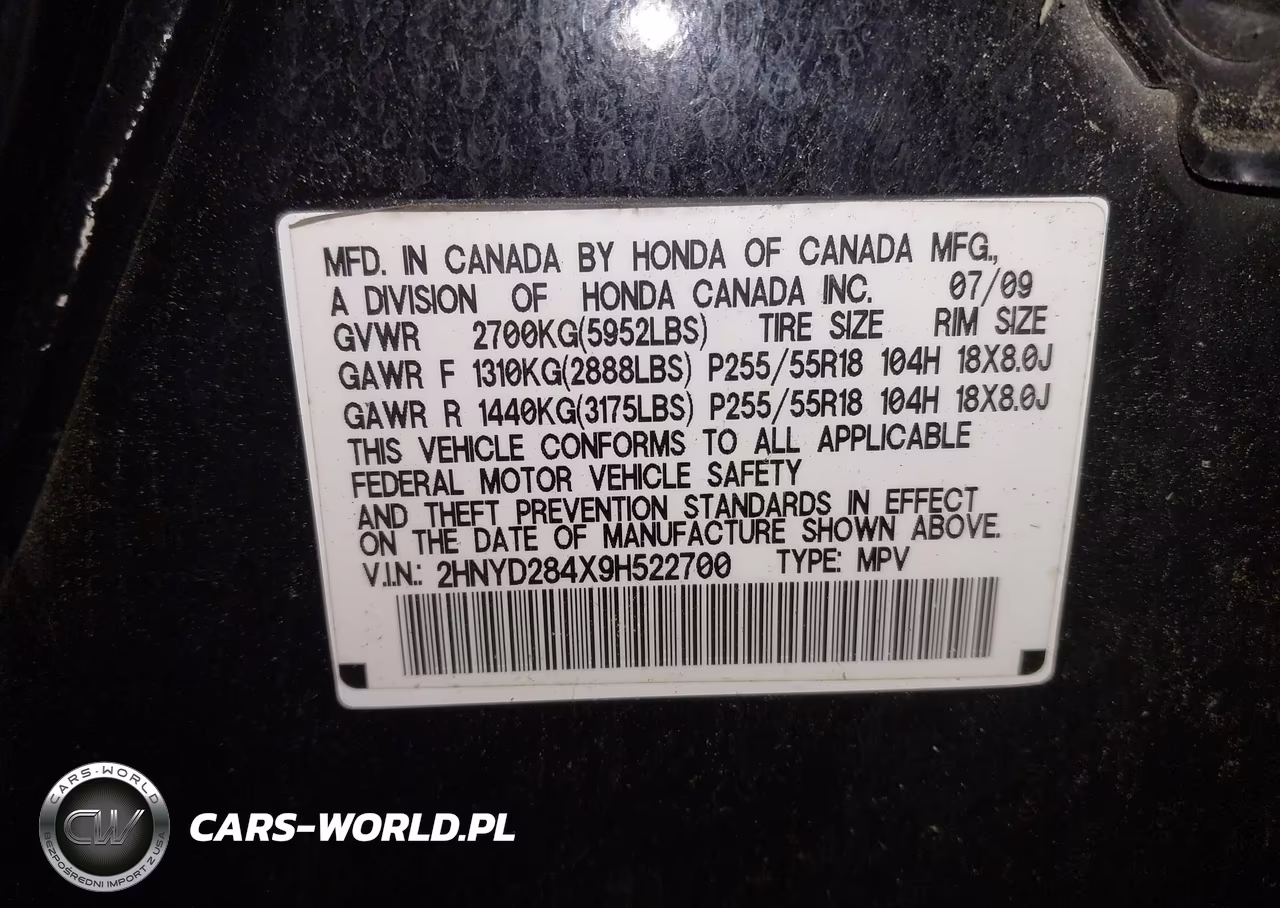 2009 Acura Mdx Technology Package VIN:2HNYD284X9H522700 - 9
