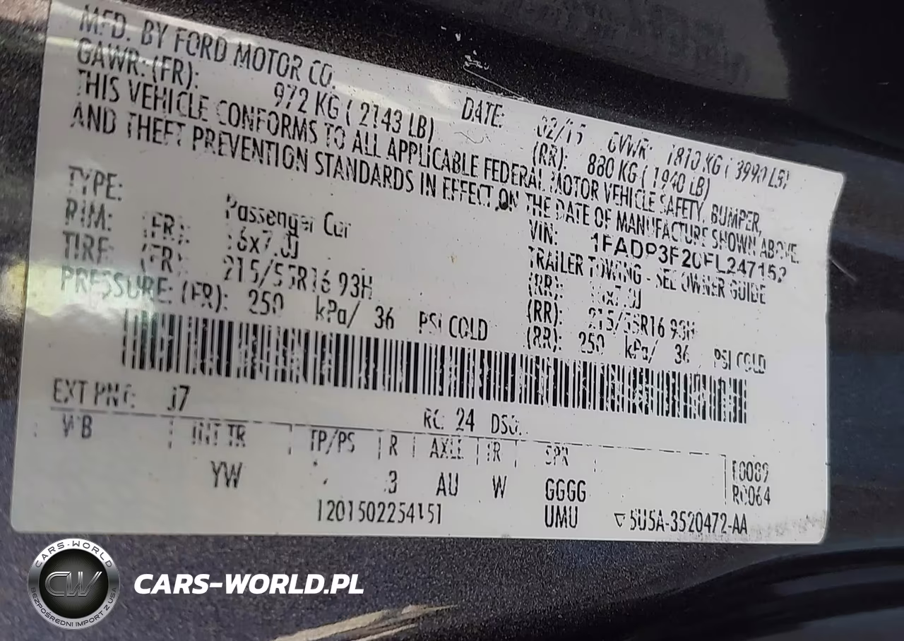 2015 Ford Focus Se VIN:1FADP3F20FL247152 - 9