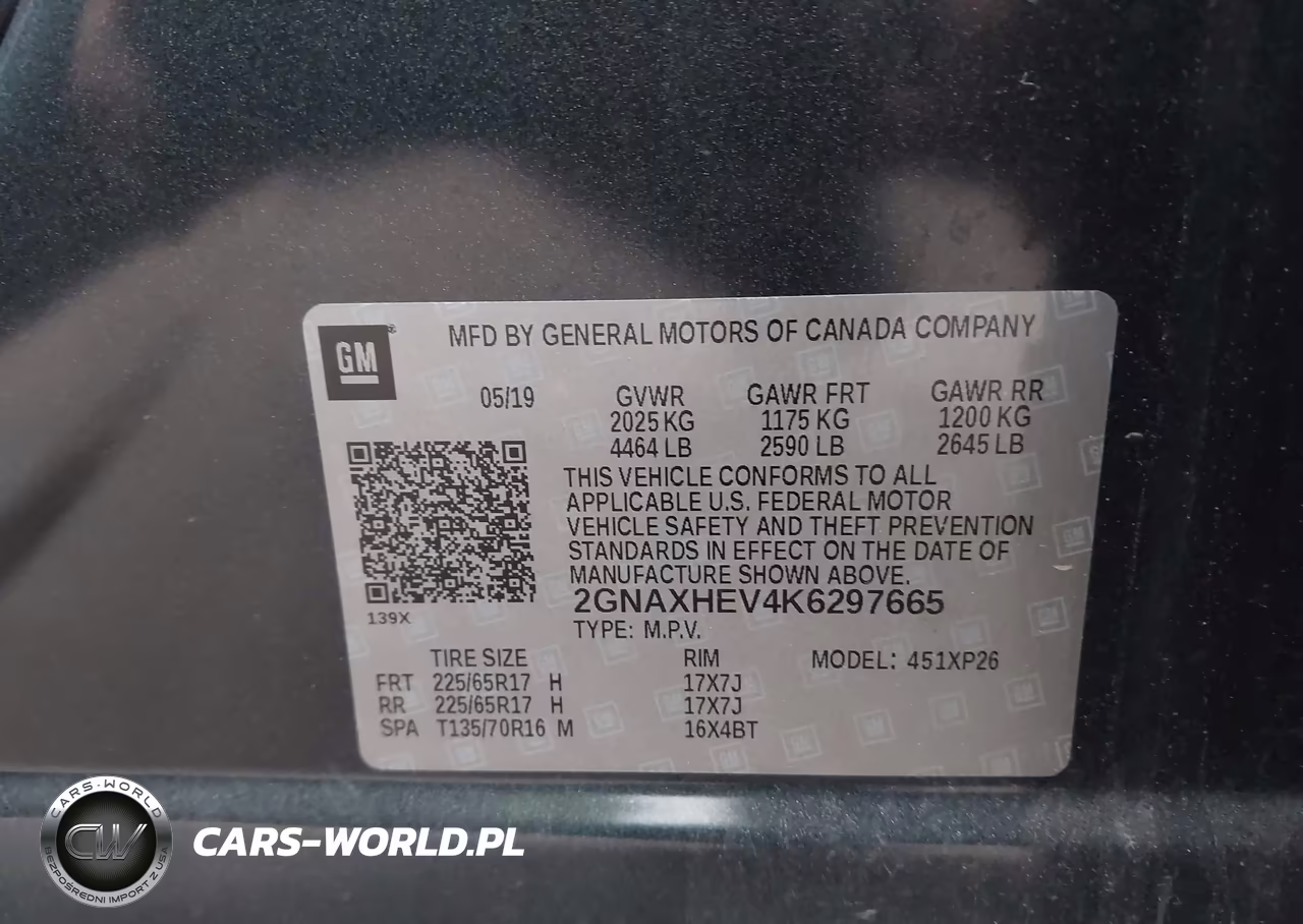 2019 Chevrolet Equinox Ls VIN:2GNAXHEV4K6297665 - 9