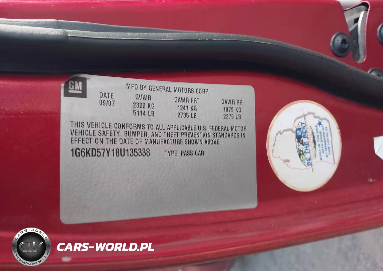 2008 Cadillac Dts 1Sd VIN:1G6KD57Y18U135338 - 9