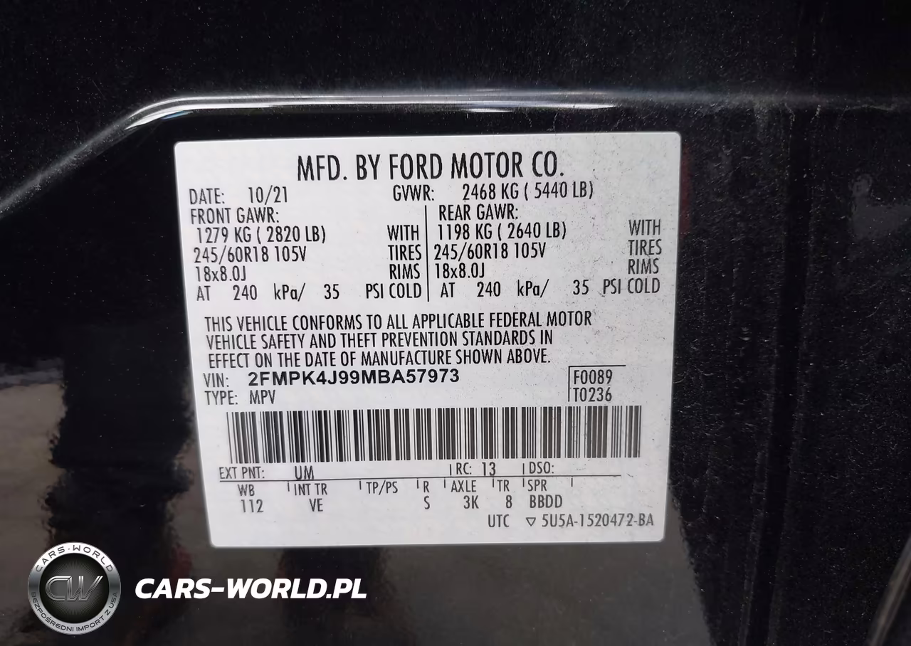 2021 Ford Edge Sel VIN:2FMPK4J99MBA57973 - 9