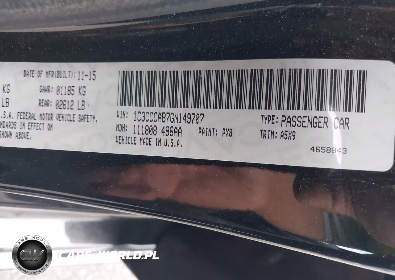 2016 Chrysler 200 Limited VIN:1C3CCCAB7GN149707 - 9