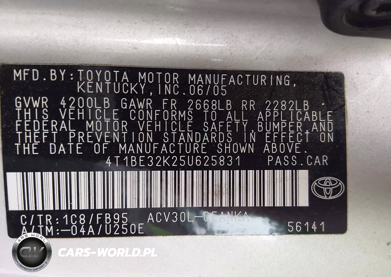 2005 Toyota Camry Le VIN:4T1BE32K25U625831 - 9
