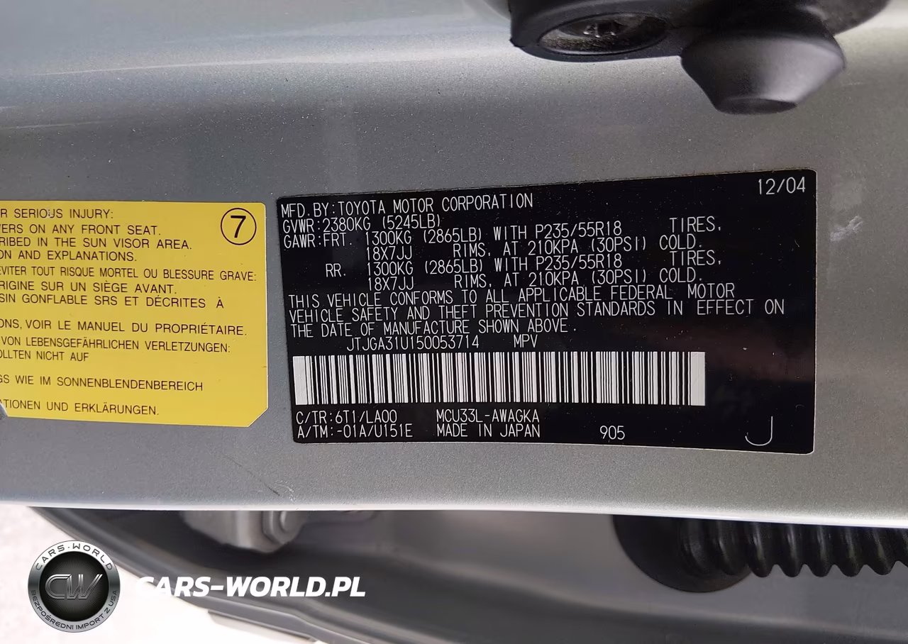 2005 Lexus Rx 330 Base (A5) VIN:JTJGA31U150053714 - 9