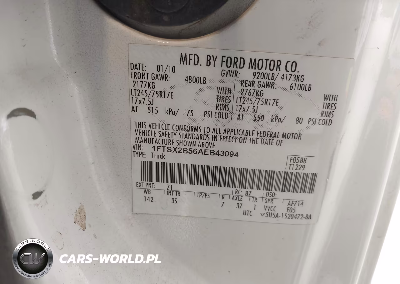 2010 Ford F-250 Lariat-Xl-Xlt VIN:1FTSX2B56AEB43094 - 9