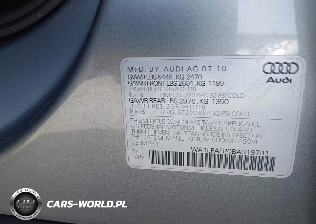 2011 Audi Q5 2.0T Premium VIN:WA1LFAFP0BA019791 - 9