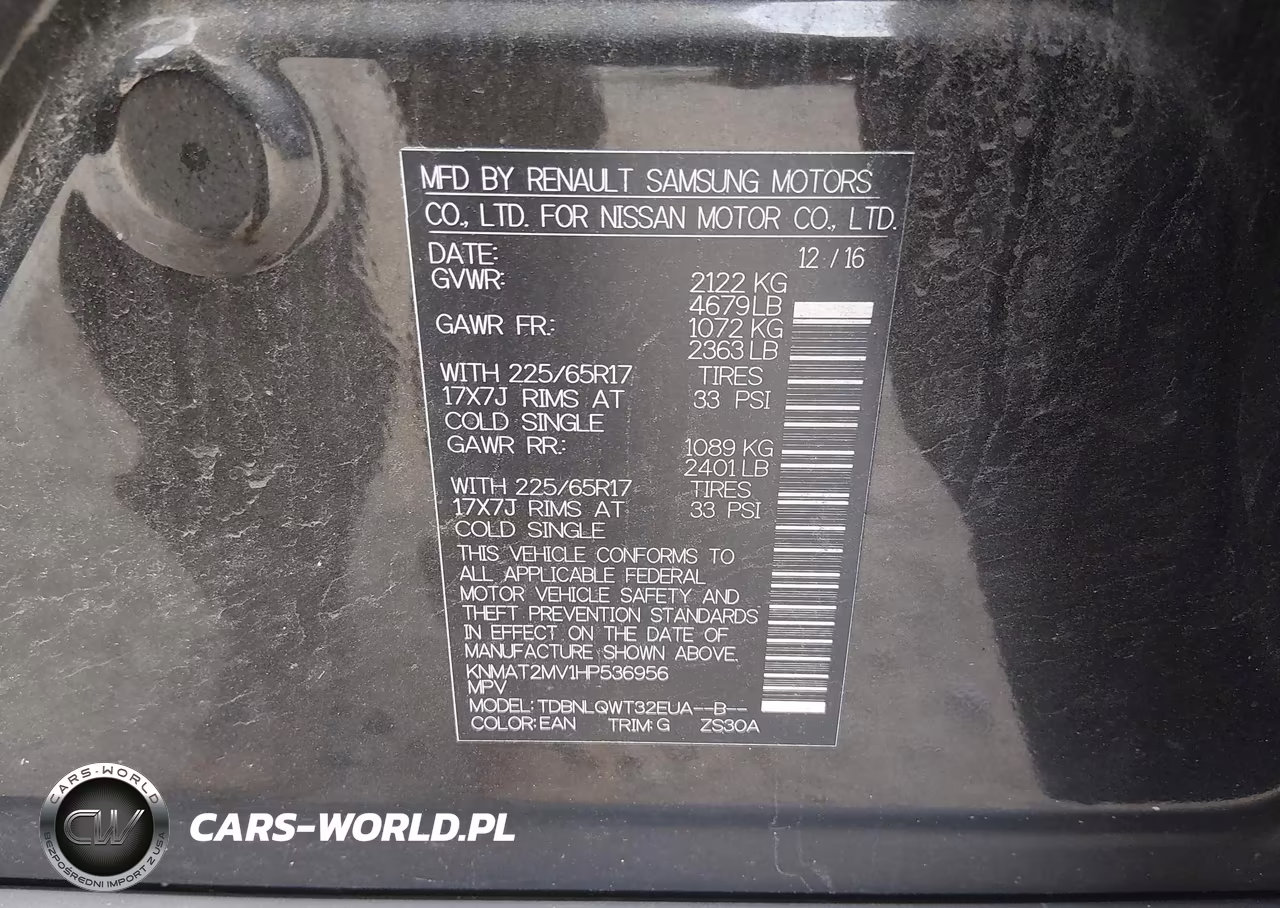 2017 Nissan Rogue Sv VIN:KNMAT2MV1HP536956 - 9