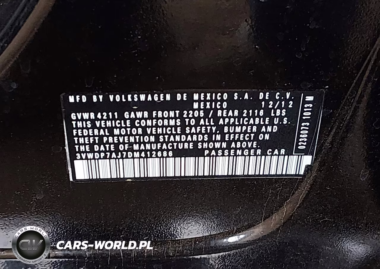2013 Volkswagen Jetta 2.5L Se VIN:3VWDP7AJ7DM412686 - 9