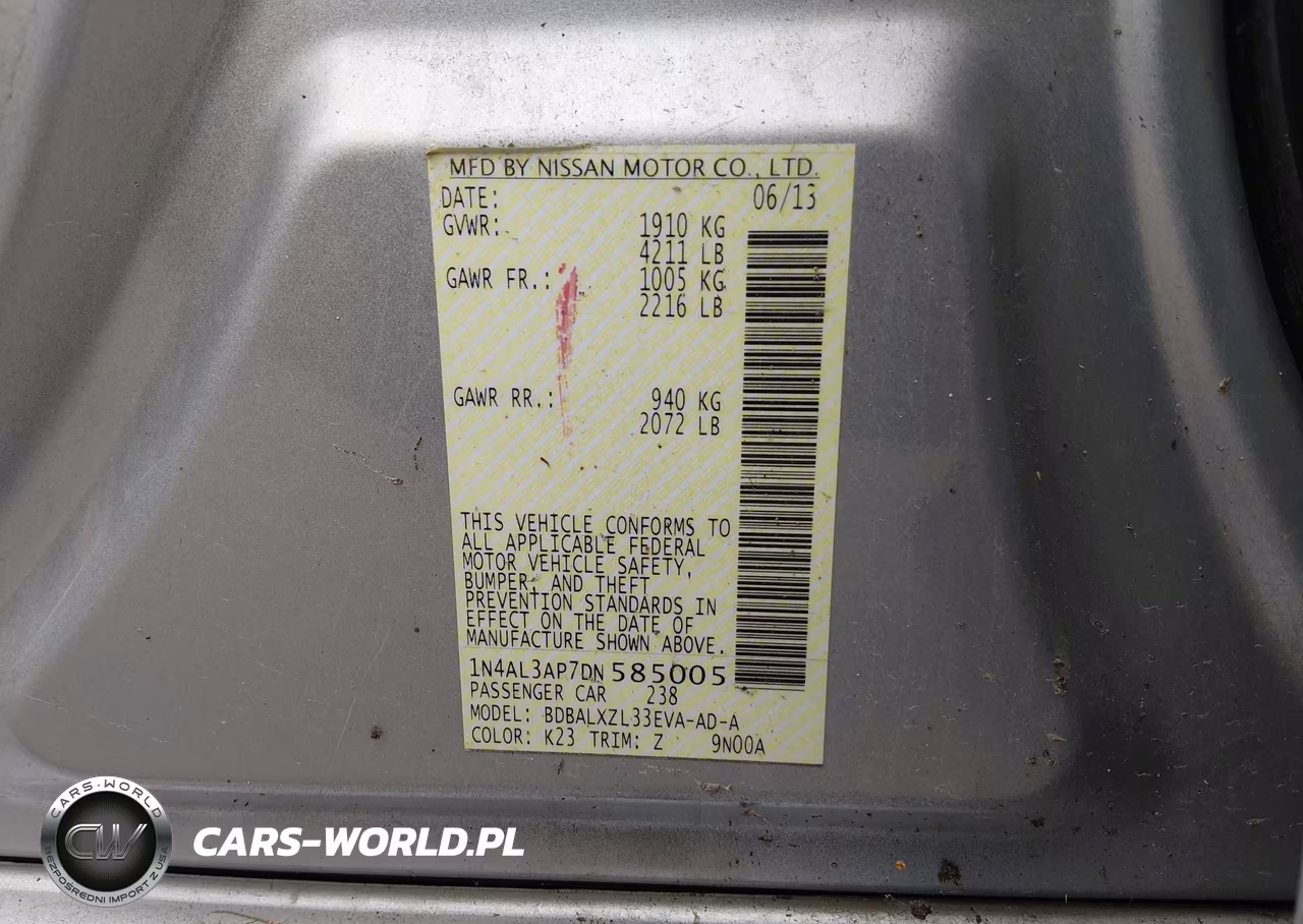 2013 Nissan Altima 2.5 Sl VIN:1N4AL3AP7DN585005 - 9