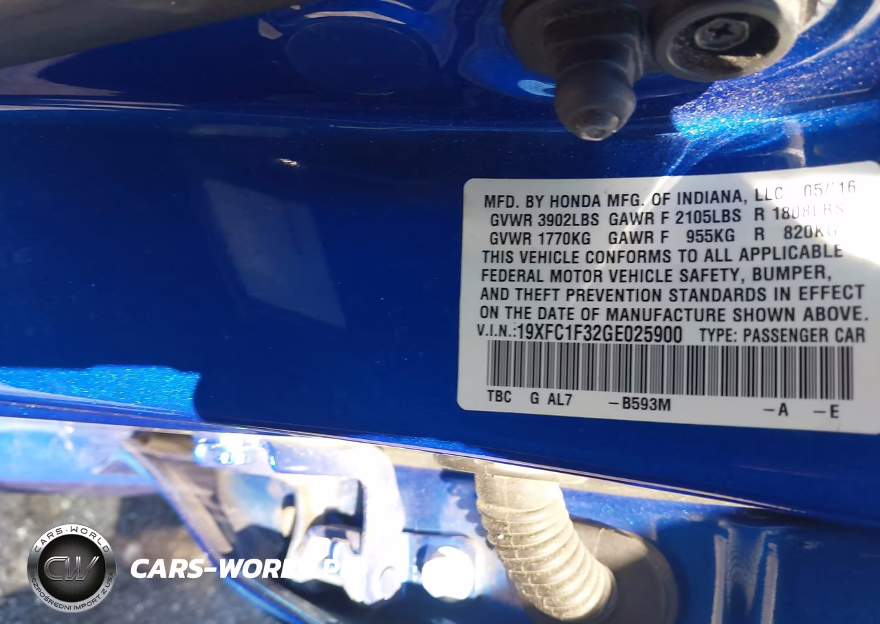 2016 Honda Civic Ex-T VIN:19XFC1F32GE025900 - 9