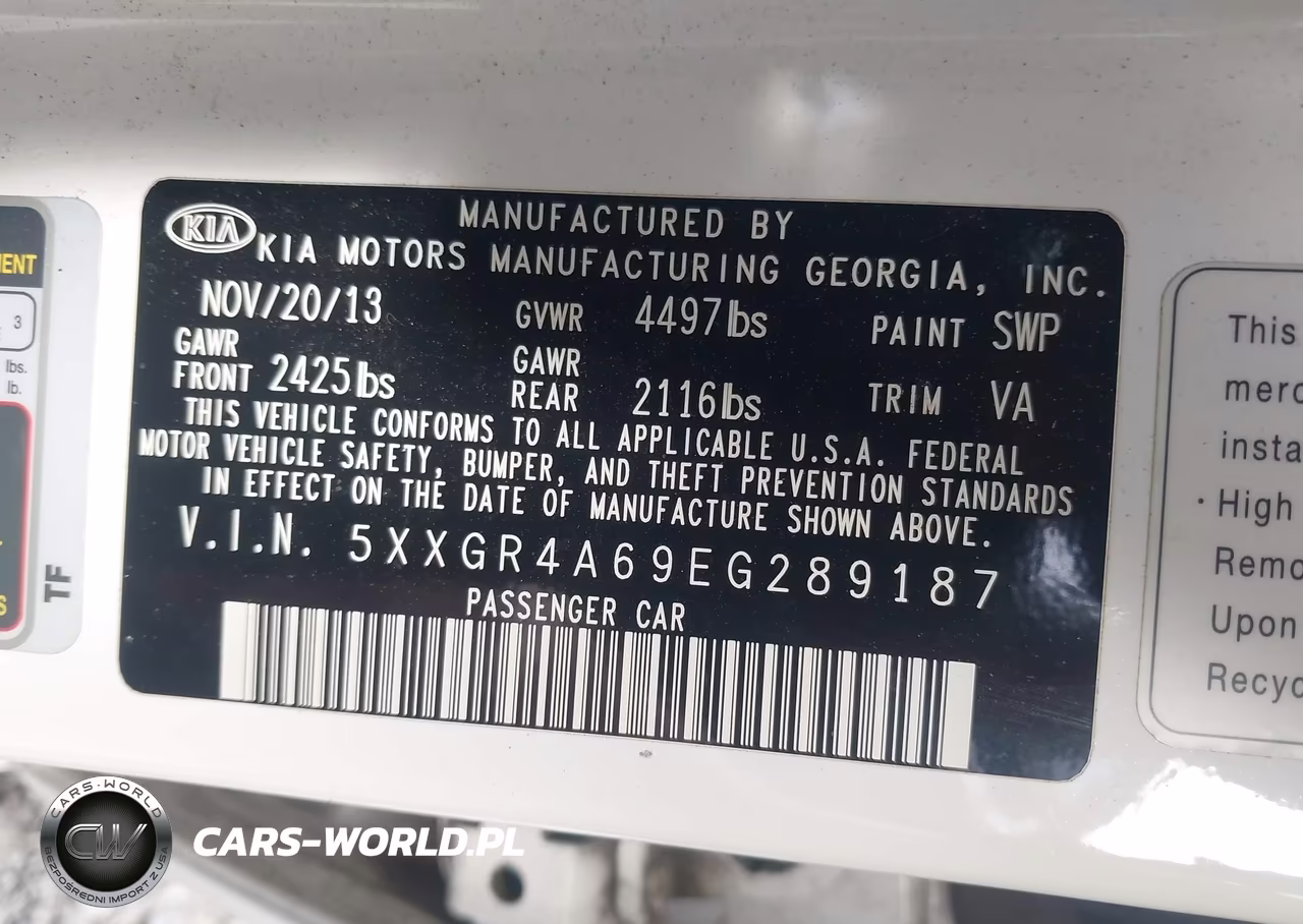 2014 Kia Optima Sx Turbo VIN:5XXGR4A69EG289187 - 9