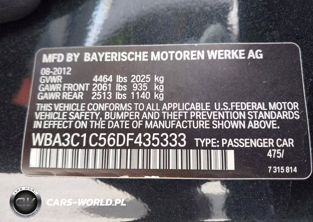 2013 BMW 328I VIN:WBA3C1C56DF435333 - 9
