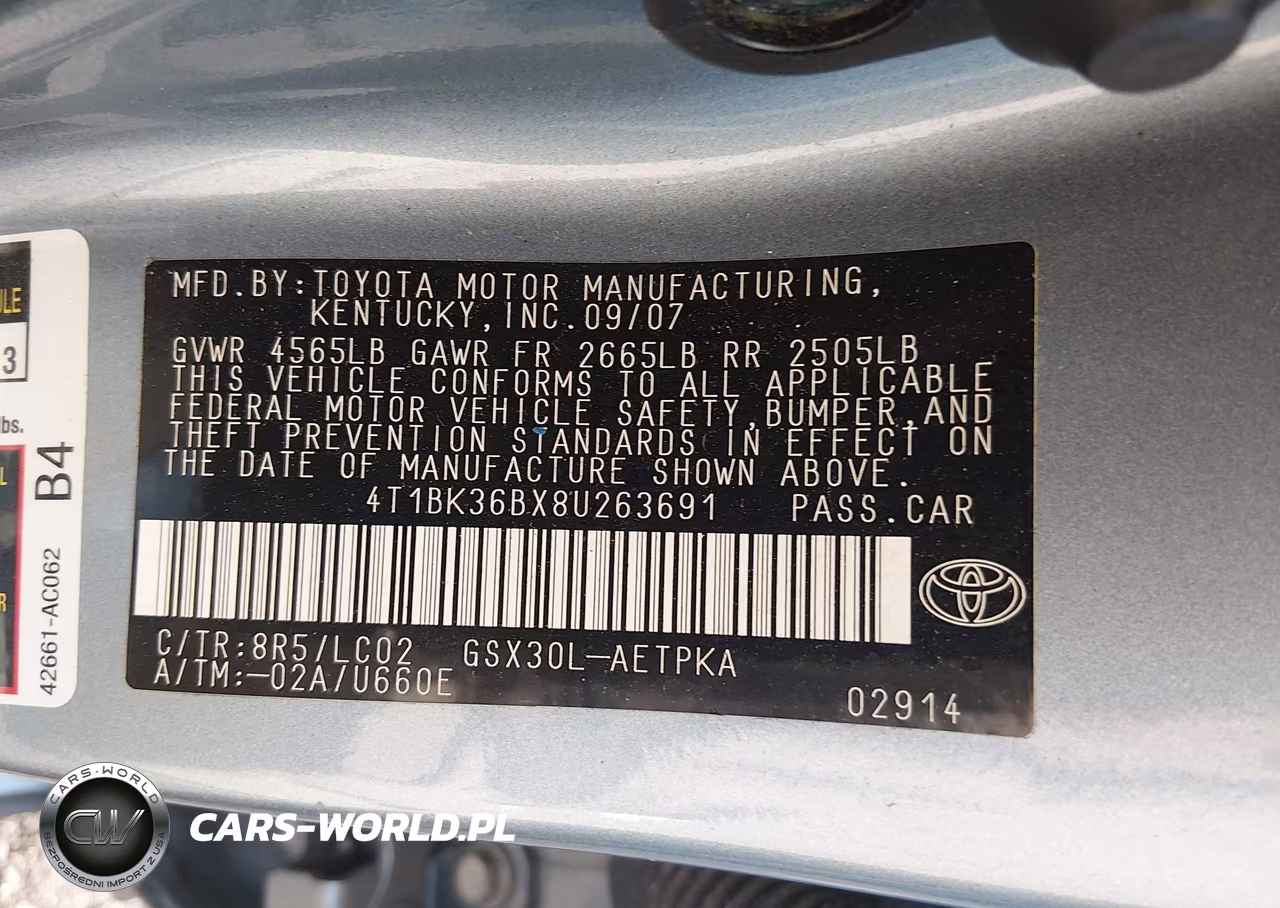 2008 Toyota Avalon Limited VIN:4T1BK36BX8U263691 - 9